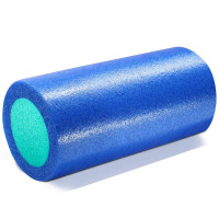 Ролик для йоги полнотелый 2-х цветный, 45х15x15см Sportex PEF45-B синий\зеленый